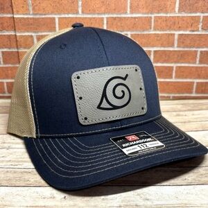 Richardson 112 Naruto Leatherette Patch Trucker Hat, Anime Uzumaki Hat